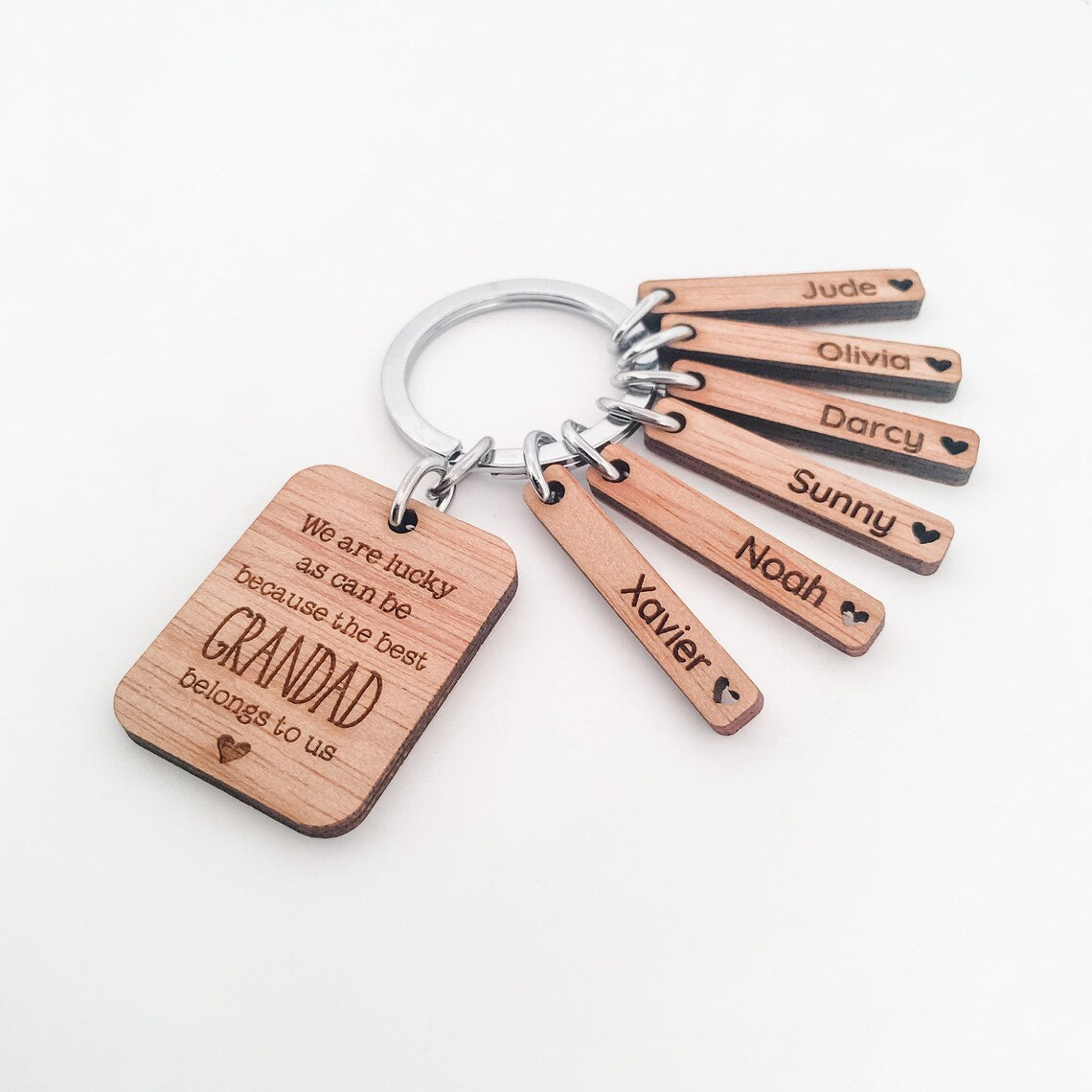 Personalised Keyring - Best Grandad/Dad Belongs to us