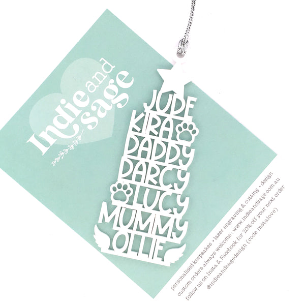 Christmas Tree Decoration - Family Tree Design