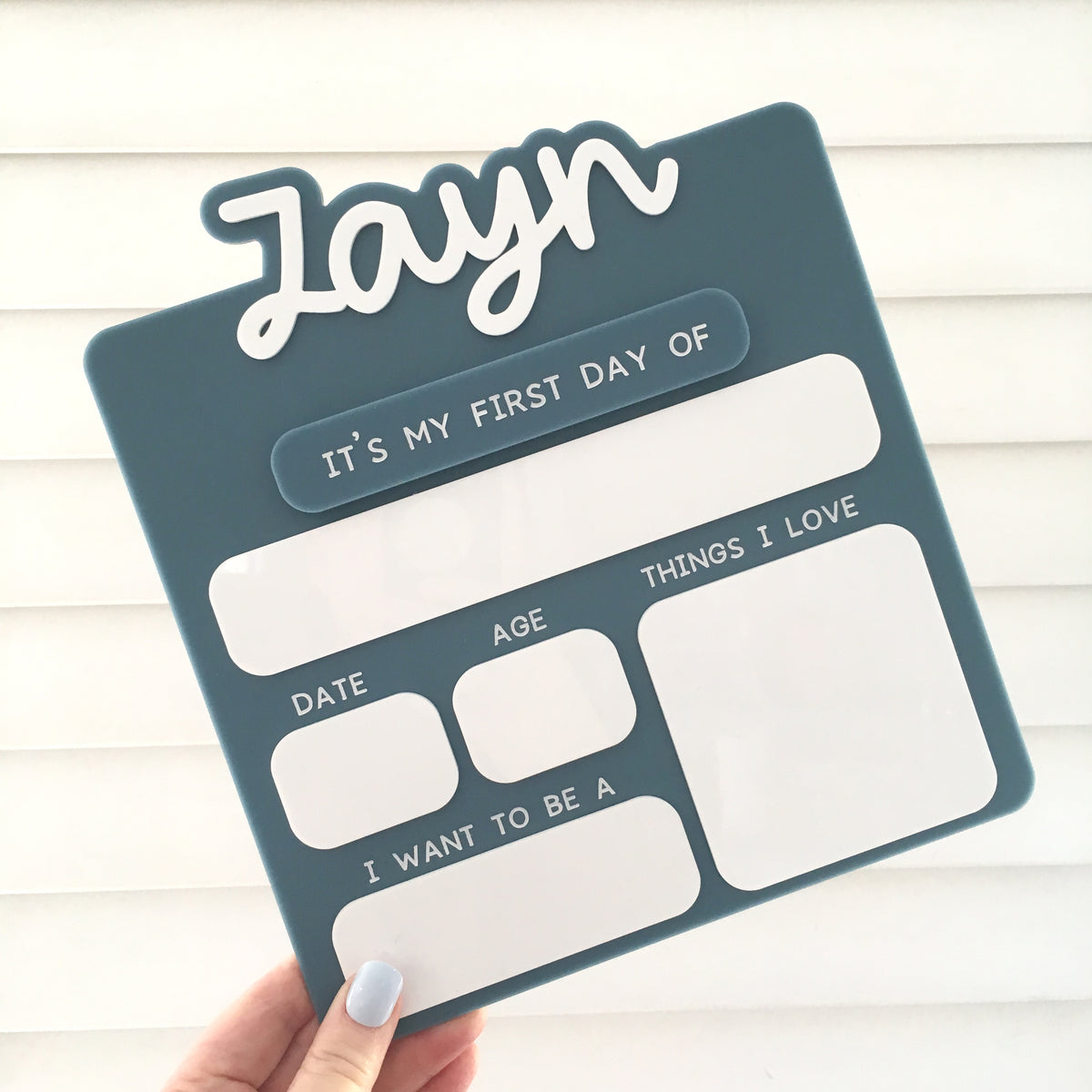 Acrylic Back to School Sign - Choose your colour