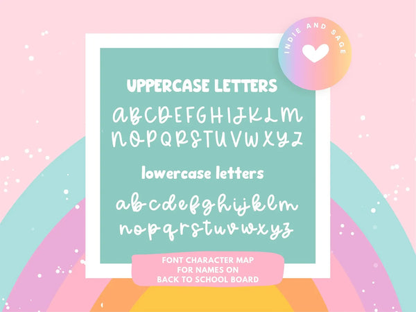 XL Back To School Board - White and Rose Gold Flowers (Single Name Version)