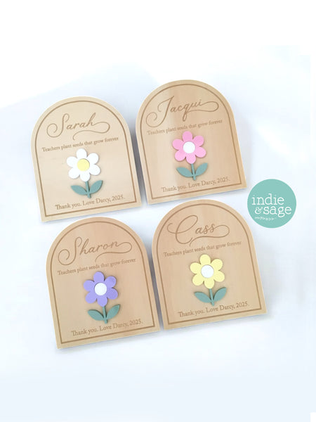 Teacher Gift Ideas - Personalised Magnet, Teachers Plant Seeds That Grow Forever