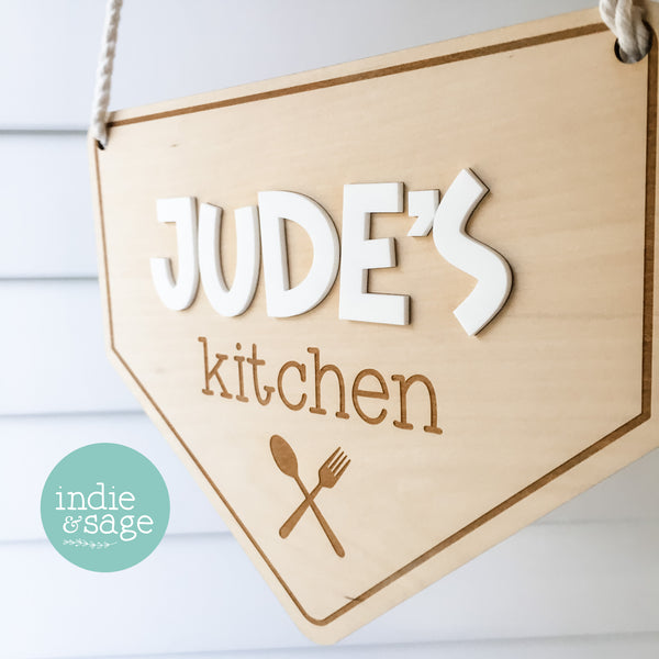 Personalised Kitchen Sign (Banner Style Design)