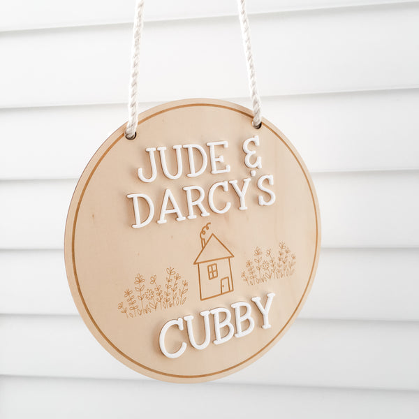 Personalised Kids Cubby House Sign (Kids kitchen sign, Playroom Sign, Cubby House) - Personalise it!