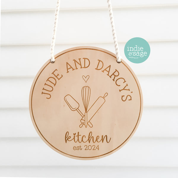 Personalised Kids Kitchen Sign (Kids kitchen sign, Playroom Sign, Cubby House) - Personalise it!