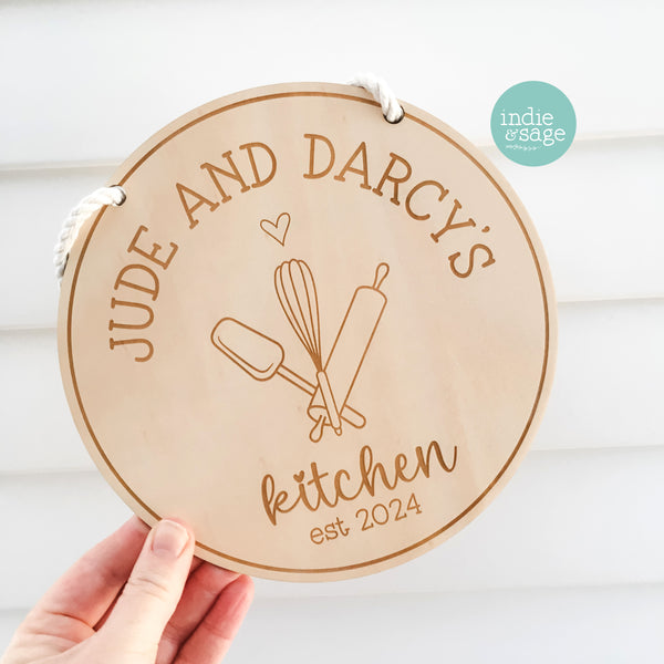 Personalised Kids Kitchen Sign (Kids kitchen sign, Playroom Sign, Cubby House) - Personalise it!