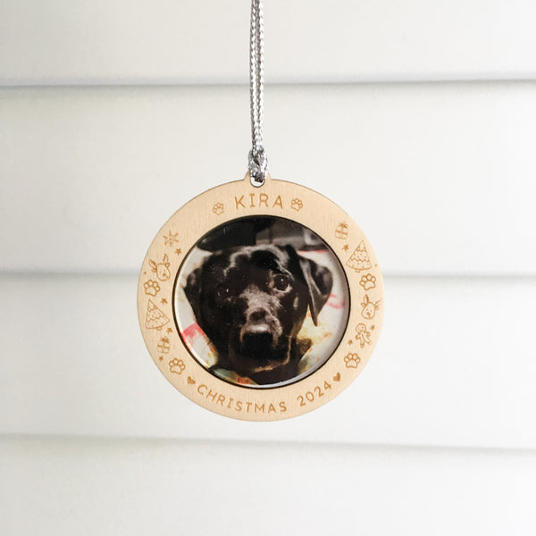 Pet Related Pieces - Personalised Pet Photo Christmas Ornament