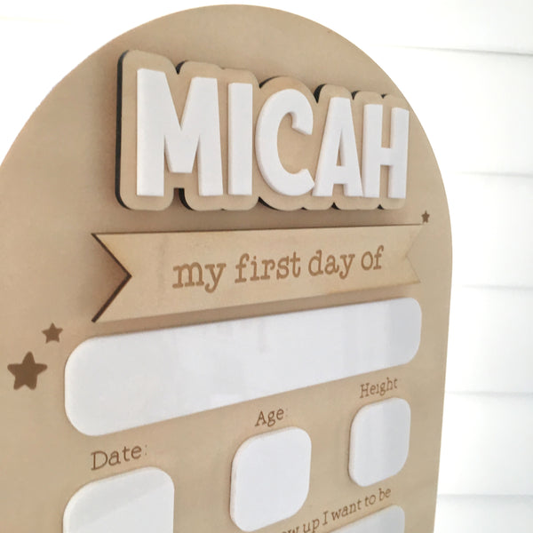 Personalised Back To School Board - Paper Plane Design