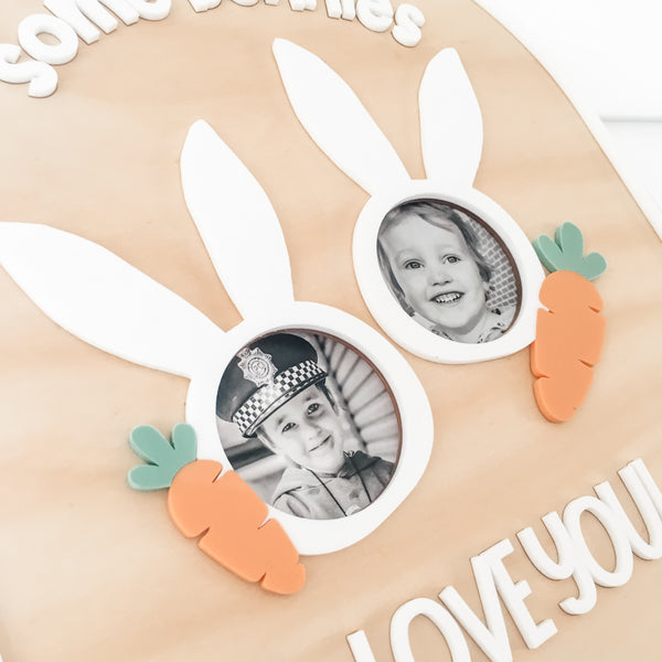 Some Bunny Loves You Easter Photo Plaque (Add upto three photos)