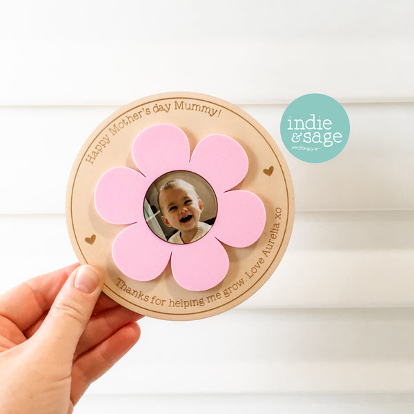 Mothers Day Floral Photo Frame - Featuring your message and photograph!