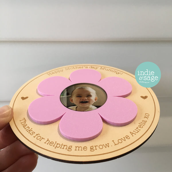 Mothers Day Floral Photo Frame - Featuring your message and photograph!