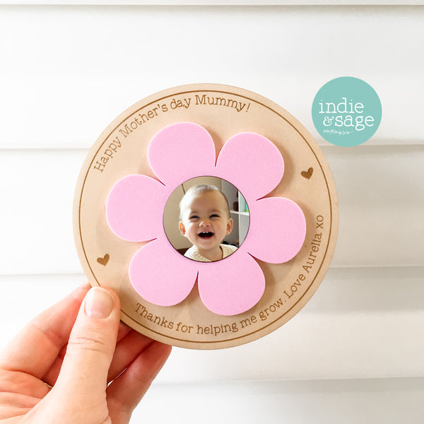 Mothers Day Floral Photo Frame - Featuring your message and photograph!