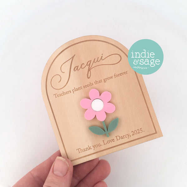Teacher Gift Ideas - Personalised Magnet, Teachers Plant Seeds That Grow Forever
