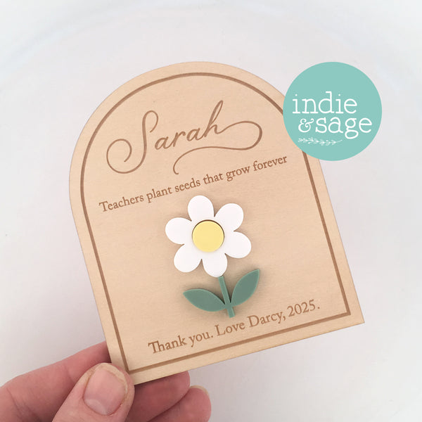 Teacher Gift Ideas - Personalised Magnet, Teachers Plant Seeds That Grow Forever