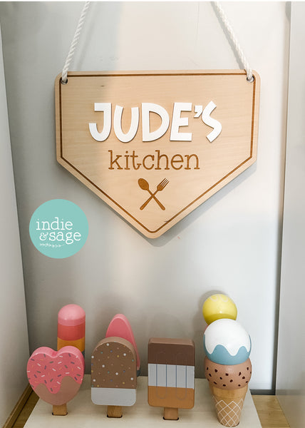 Personalised Kitchen Sign (Banner Style Design)
