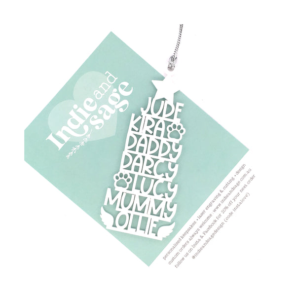 Christmas Tree Decoration - Family Tree Design