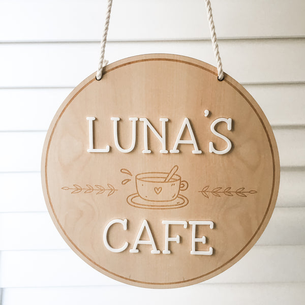 Personalised Kids Café Sign (Kids kitchen sign, Playroom Sign) - Personalise it!
