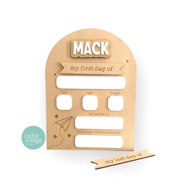 Personalised Back To School Board - Paper Plane Design