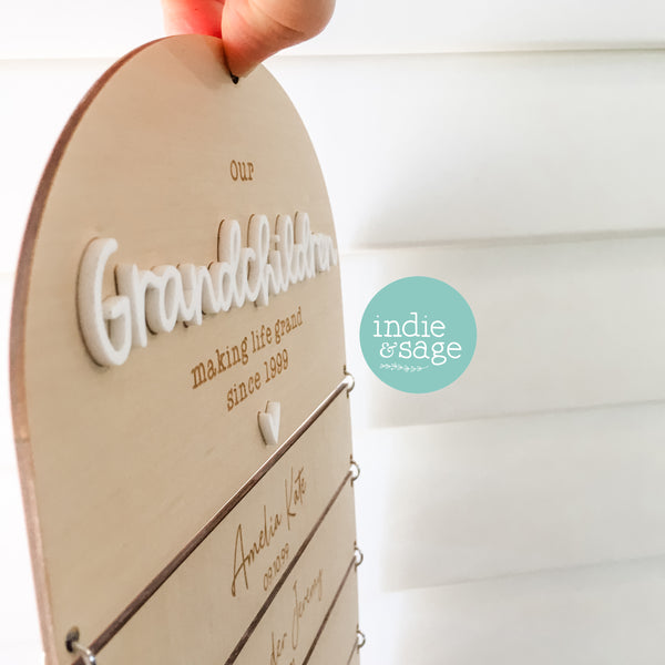 Our Grandchildren Personalised Family Name Sign (Mother's Day Gift Ideas)