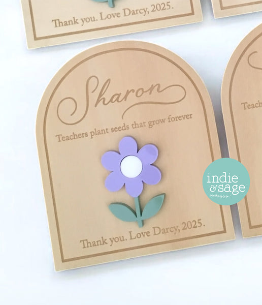 Teacher Gift Ideas - Personalised Magnet, Teachers Plant Seeds That Grow Forever