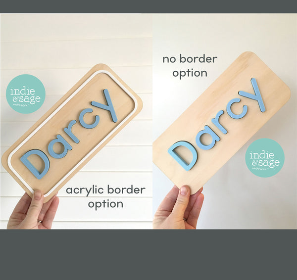 Personalised Name Puzzle - Add a Message to the back side and choose your letter colours!