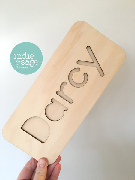 Personalised Name Puzzle - Add a Message to the back side and choose your letter colours!