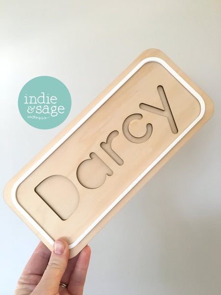 Personalised Name Puzzle - Add a Message to the back side and choose your letter colours!