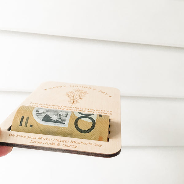 Personalised Mothers Day Gift - Money Holder