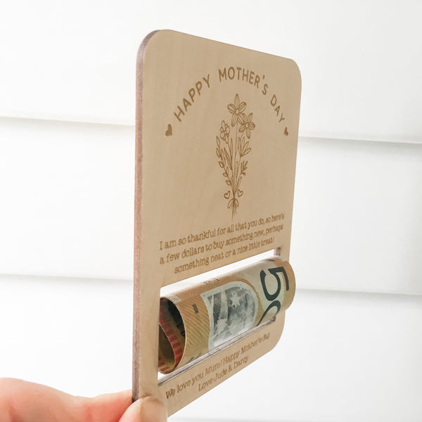 Personalised Mothers Day Gift - Money Holder
