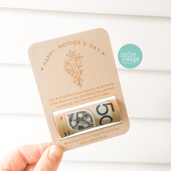 Personalised Mothers Day Gift - Money Holder