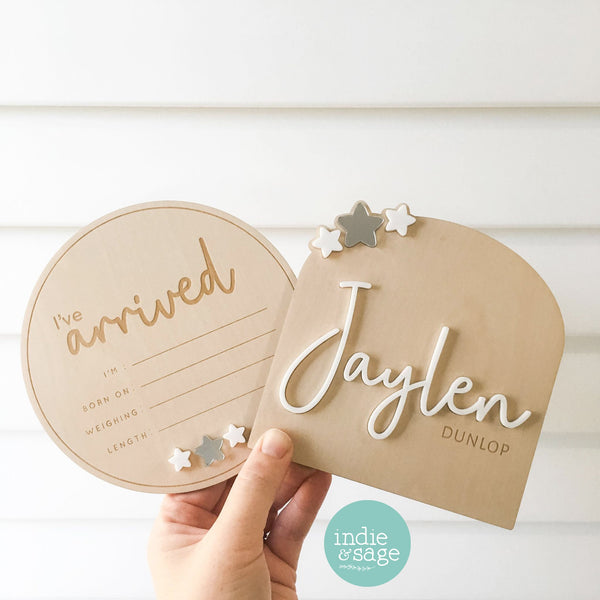 Newborn Announcement Plaque, Wooden Acrylic Name Plaque, Birth Announcement, Name Announcement Sign, Baby Name, Baby Boy Announcement, Baby