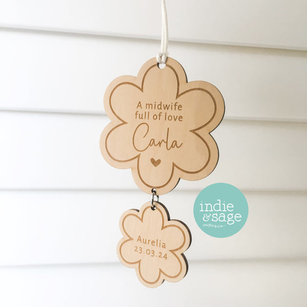 Engraved Wooden Midwife Wall Hanging, Midwife, Midwife Gift Idea, Midwifery, Obstetrician Gift Ideas, Doctor Gift, New Baby, Announcement