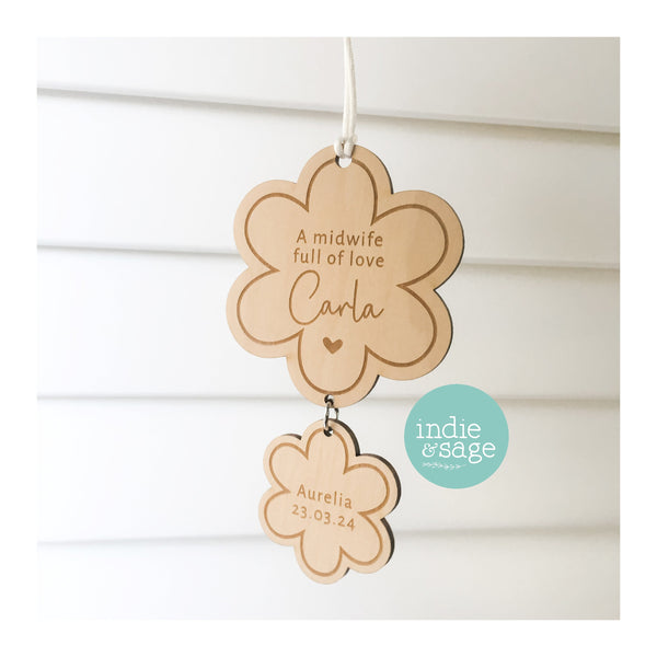 Engraved Wooden Midwife Wall Hanging, Midwife, Midwife Gift Idea, Midwifery, Obstetrician Gift Ideas, Doctor Gift, New Baby, Announcement
