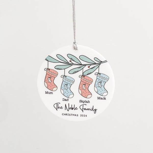 Personalised Family Christmas Ornament - Christmas Decorations Christmas Christmas Gifts Ornaments First Christmas Ornament First Christmas