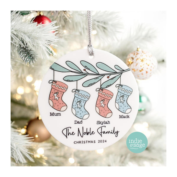 Personalised Family Christmas Ornament - Christmas Decorations Christmas Christmas Gifts Ornaments First Christmas Ornament First Christmas