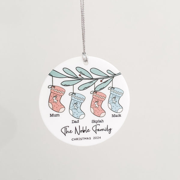 Personalised Family Christmas Ornament - Christmas Decorations Christmas Christmas Gifts Ornaments First Christmas Ornament First Christmas