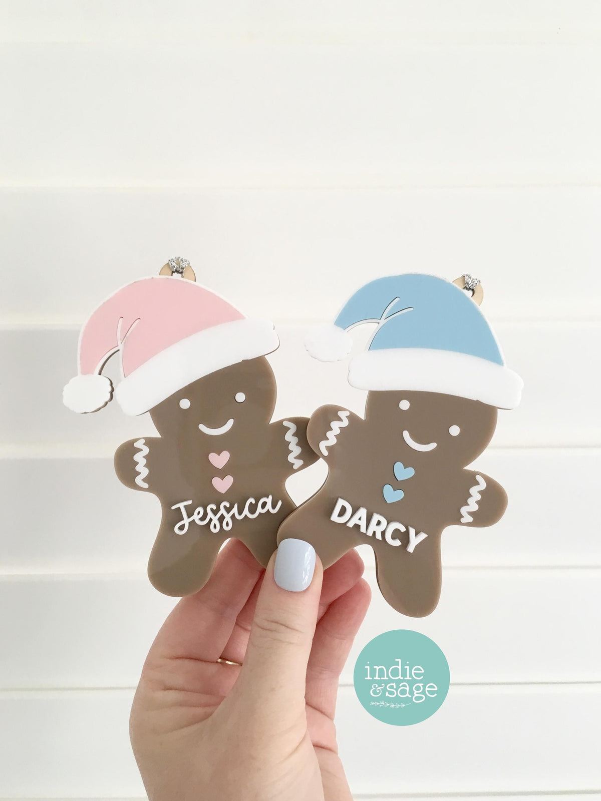 Christmas Gift Tags / Personalised Christmas Ornament Decoration Gingerbread