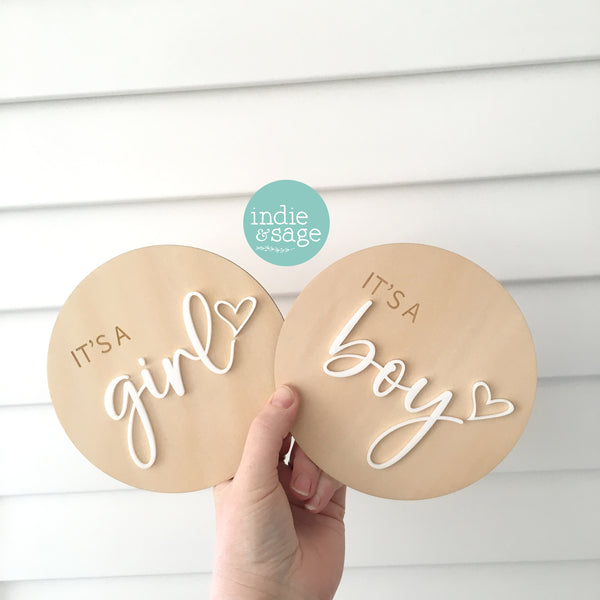 baby gender reveal keepsake