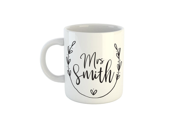 Personalised Teacher Name Mug, Add Your Message To The Back Side (Personalised Teacher Gift Ideas, Teacher Coffee Mug)