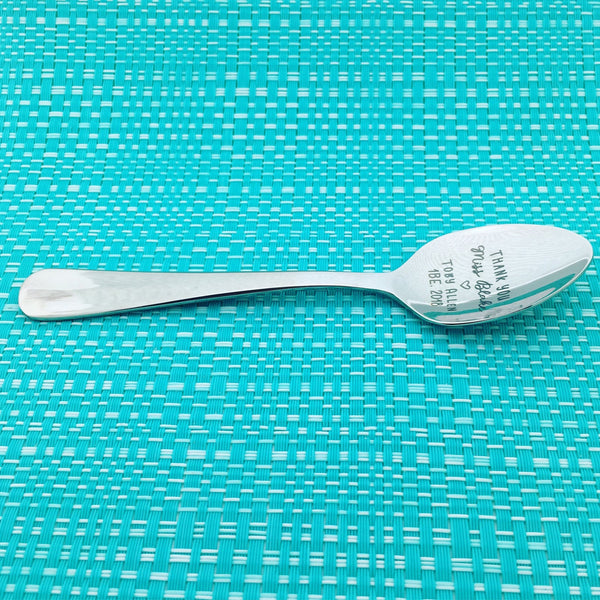 Thank You Personalised Teacher Spoon (Personalised Teacher Gift, Coffee Gift, Teach Coffee Repeat)