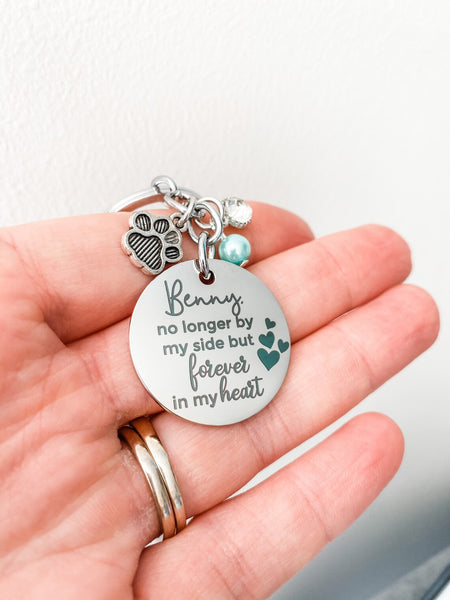 Pet Memorial Photo Keyring, Pet Memorial Gift, Thinking of you gift, Rainbow Bridge, Personalised Dog Memorial, Personalised Cat Memorial, Custom Photo Pet Memorial Piece, Pet Memorial Keyring, Cat Memorial Keyring, Dog Memorial Keyring, Pet Memorial Gift, Keepsake Gift for deceased pet, No Longer By My Side Pet Memorial Keyring