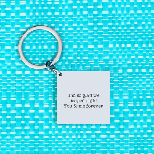 Personalised Calendar Anniversary keyring , square shaped (choose your month and year)