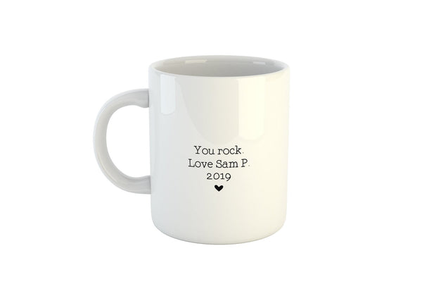Personalised Teacher Name Mug, Add Your Message To The Back Side (Personalised Teacher Gift Ideas, Teacher Coffee Mug)