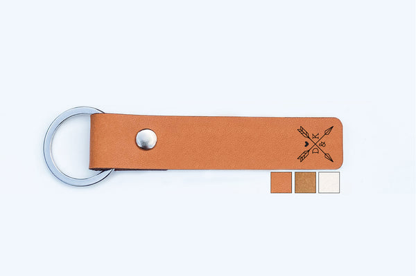 Personalised Leather 'Cross My Heart' Keychain (3rd Anniversary Gift Idea)
