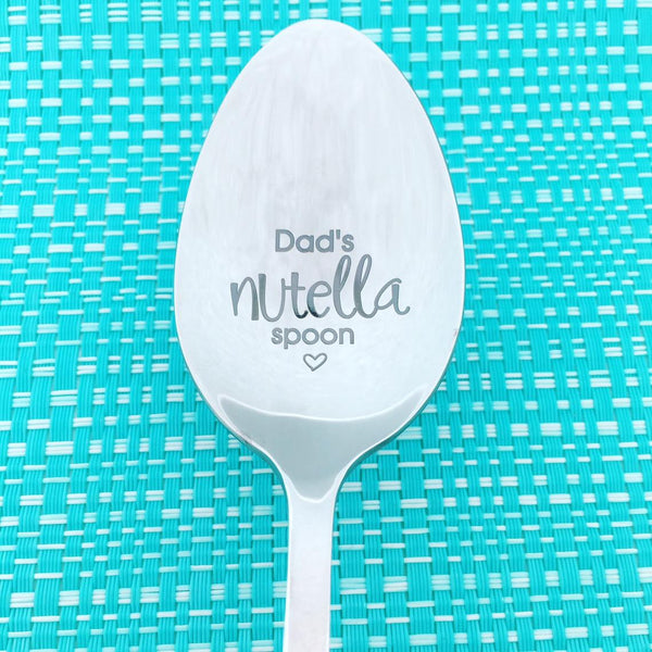 Personalised Nutella Spoon, Dad's Nutella Spoon (Personalise It With Any Name)