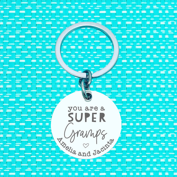 You Are A Super Dad Personalised Keyring (change Daddy to a name of your choosing)