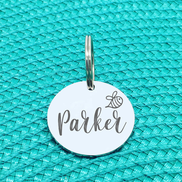Personalised Pet Tag Honey Bee Design (Personalised Dog Tag / Personalised Cat Tag)