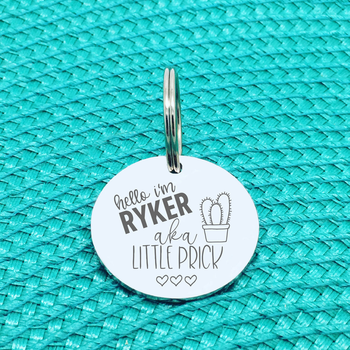 Personalised Pet Tag, 'Little Prick' Design (Personalised Custom Engraved Dog Tag)