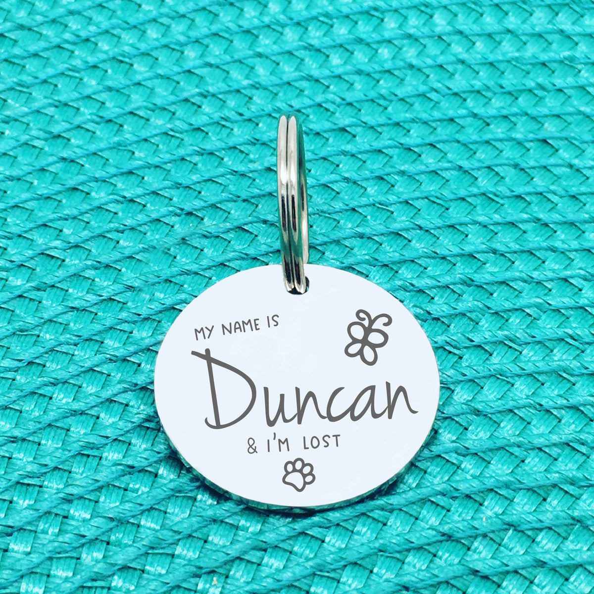 Personalised Pet Tag, 'Olive' I'm Lost Design (Personalised Custom Engraved Dog Tag)