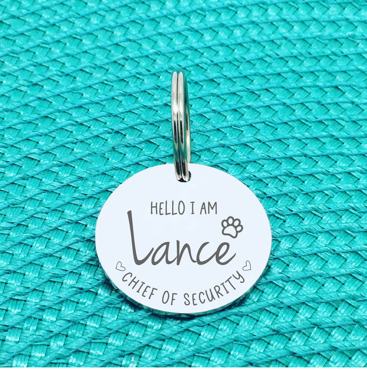 Personalised Pet Tag, 'Chief Of Security' Design (Personalised Custom Engraved Dog Tag)