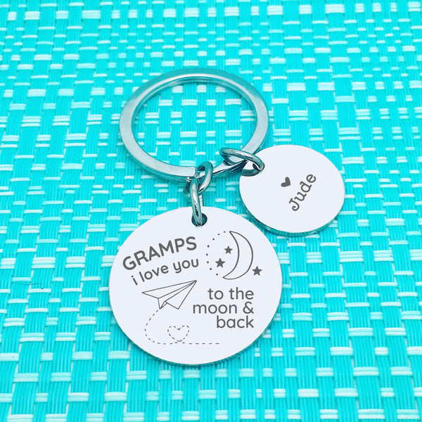 I Love You To The Moon and Back Daddy Personalised Keyring (dedicate it to whomever you please!)